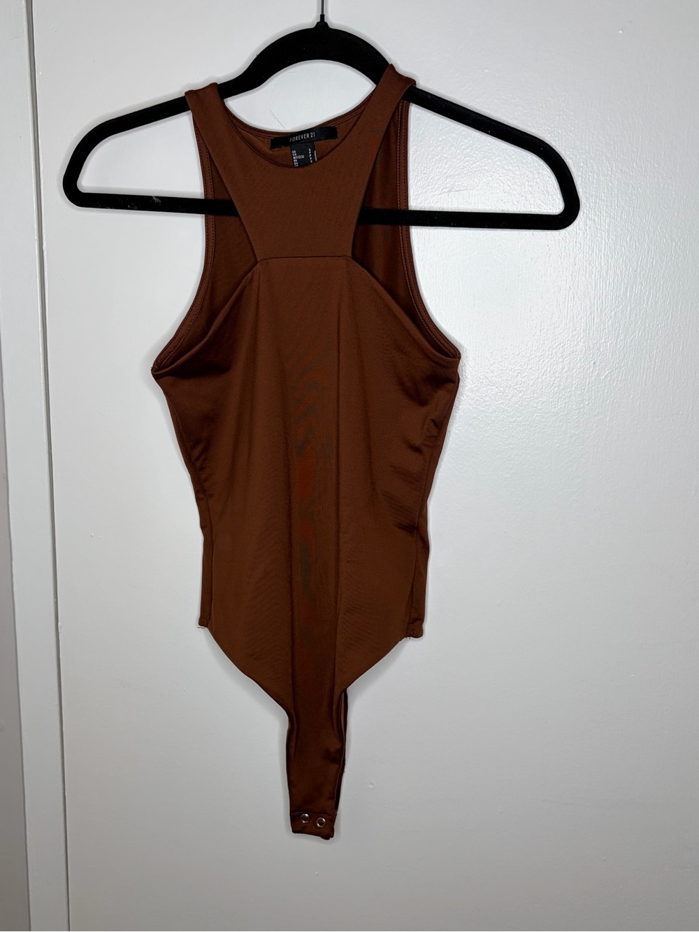 Forever 21 Chocolate Brown Racerback Bodysuit